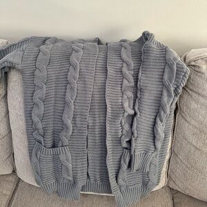 NWT Gray Cable Knit Women's Sweater